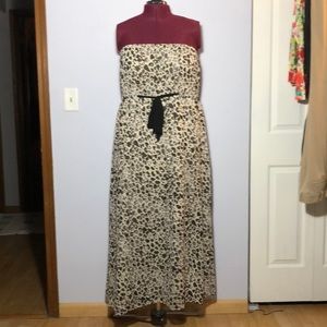Lane Bryant Animal Print Strapless Maxi Dress